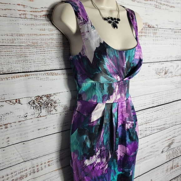 Speechless jewel tone abstract dress - Picture 3 of 4